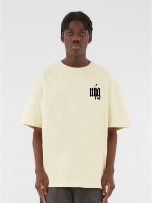 Овърсайз тениска MJG Heavy Oversized Tee - TRANSFORMATION softyellow XXL