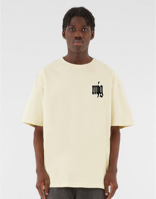 Овърсайз тениска MJG Heavy Oversized Tee - TRANSFORMATION softyellow XXL