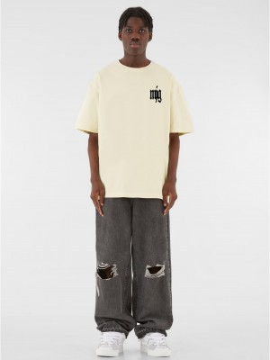 Овърсайз тениска MJG Heavy Oversized Tee - TRANSFORMATION softyellow XXL