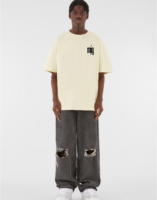 Овърсайз тениска MJG Heavy Oversized Tee - TRANSFORMATION softyellow XXL