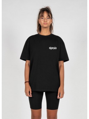 Овърсайз тениска MJG Heavy Oversized Tee Ladies - FROSTED WINGS black XXL