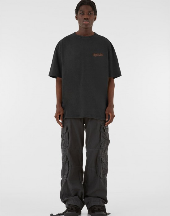 Овърсайз тениска MJG Heavy Oversized Acid Washed Tee - Art is Revolution black XXL