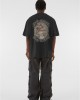 Овърсайз тениска MJG Heavy Oversized Acid Washed Tee - Art is Revolution black XXL