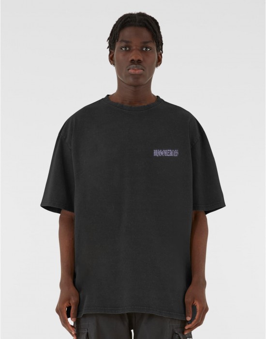 Овърсайз тениска MJG Heavy Oversized Acid Washed Tee - FEARLESS FLIGHT black XXL