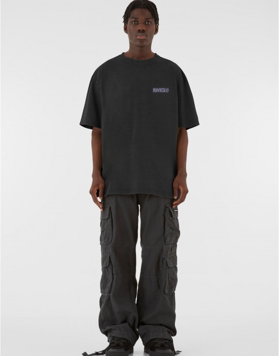 Овърсайз тениска MJG Heavy Oversized Acid Washed Tee - FEARLESS FLIGHT black XXL