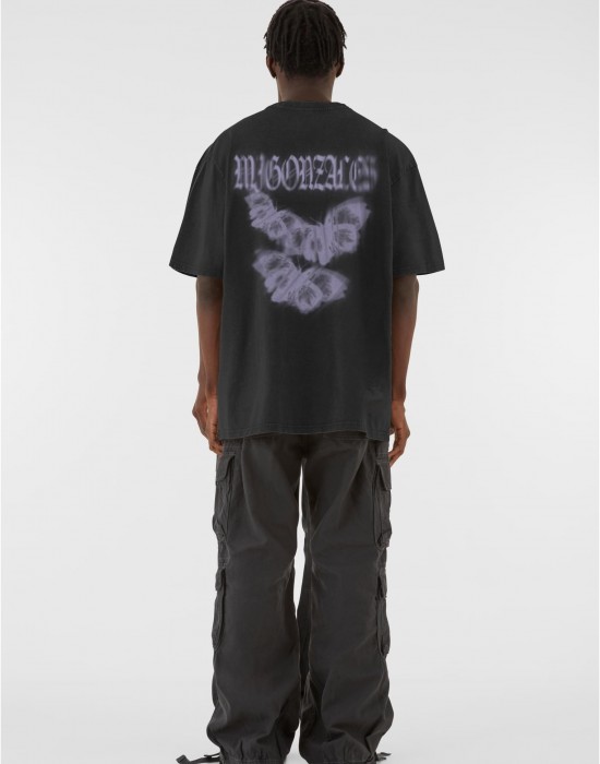 Овърсайз тениска MJG Heavy Oversized Acid Washed Tee - FEARLESS FLIGHT black XXL