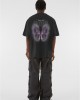 Овърсайз тениска MJG Heavy Oversized Acid Washed Tee -  FROSTED WINGS black XXL