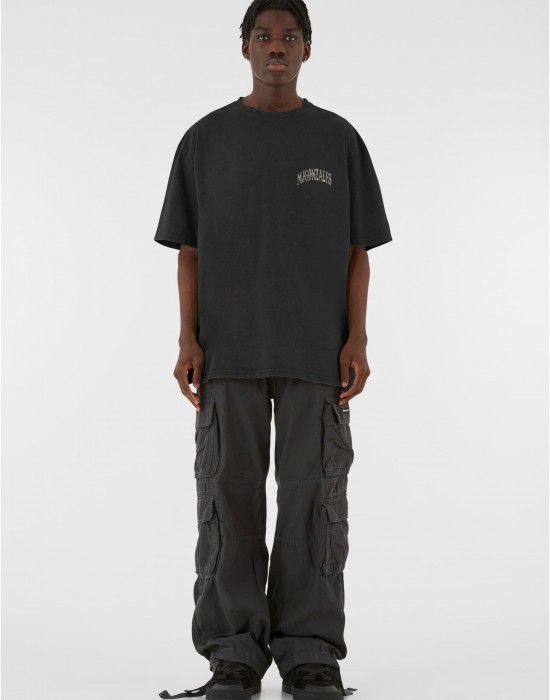 Овърсайз тениска MJG Heavy Oversized Acid Wasehd Tee - Wild Wings black XXL