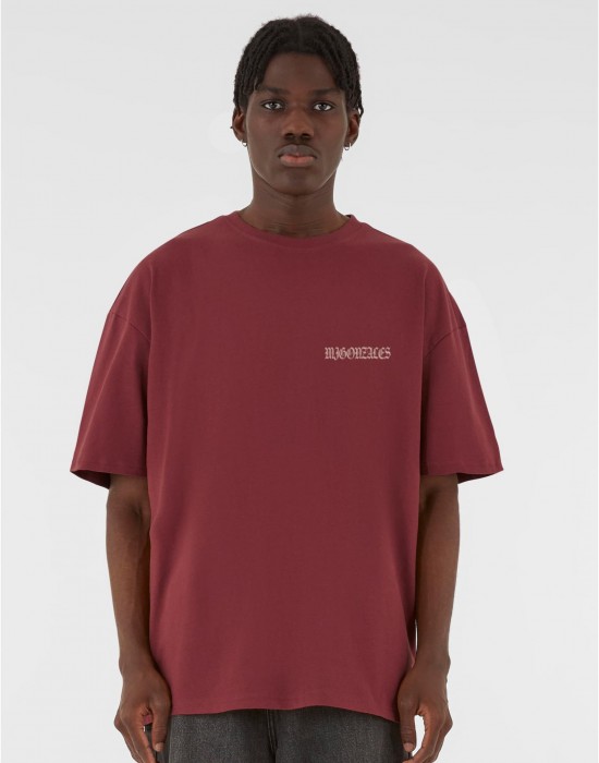 Овърсайз тениска MJG Heavy Oversized Tee - Western Bones cherry XXL