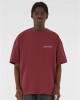 Овърсайз тениска MJG Heavy Oversized Tee - Western Bones cherry XXL