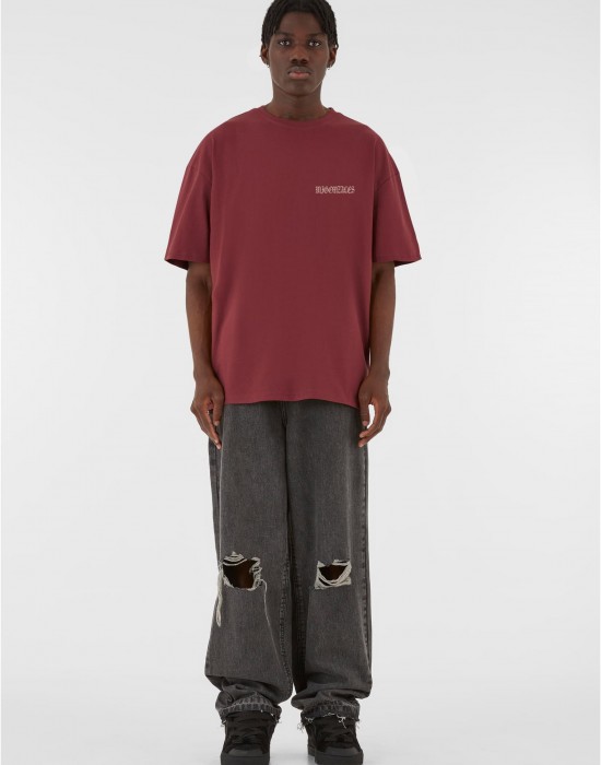 Овърсайз тениска MJG Heavy Oversized Tee - Western Bones cherry XXL