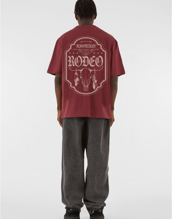 Овърсайз тениска MJG Heavy Oversized Tee - Western Bones cherry XXL