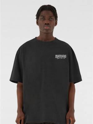 Овърсайз тениска MJG Heavy Oversized Acid Washed Tee - Knockout Kings black XXL