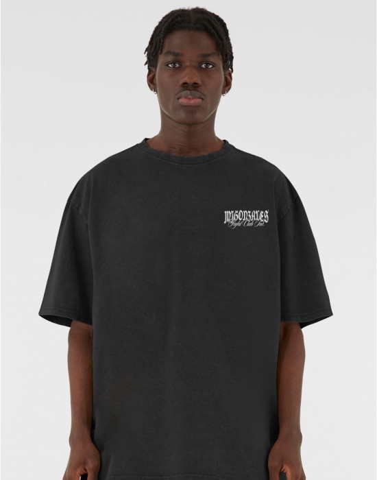 Овърсайз тениска MJG Heavy Oversized Acid Washed Tee - Knockout Kings black XXL