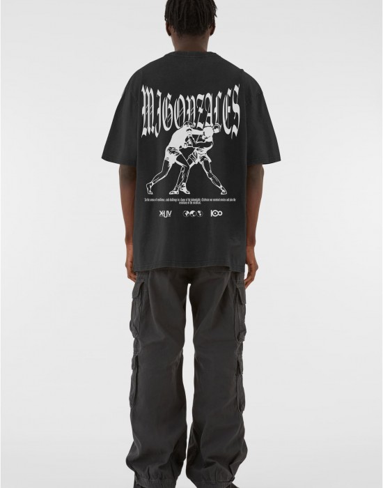 Овърсайз тениска MJG Heavy Oversized Acid Washed Tee - Alpha Strike black XXL