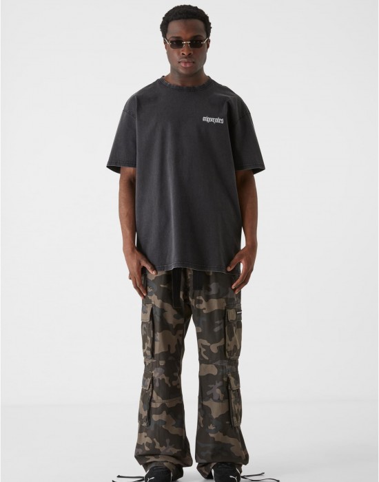 Овърсайз тениска MJG Heavy Oversized Acid Washed Tee - Savage Leopard black XXL