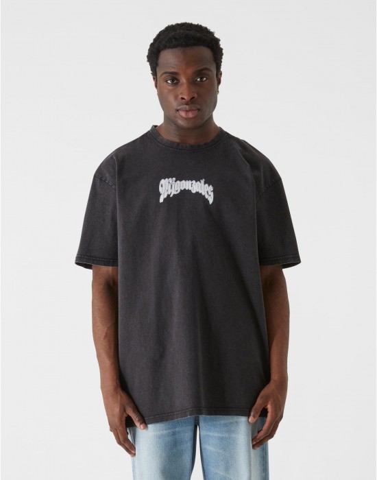 Овърсайз тениска MJG Heavy Oversized Acid Washed Tee - Faded Faith black XXL