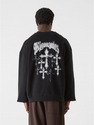 Овърсайз тениска MJG Heavy Oversized Crewneck - Faded Faith black XXL
