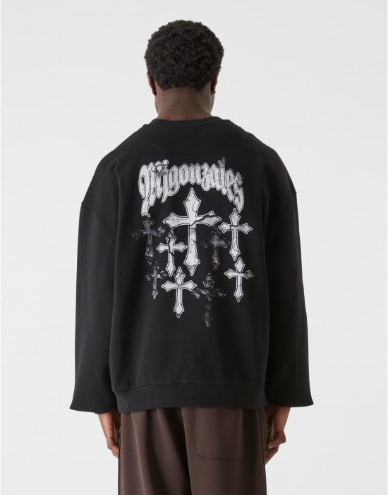 Овърсайз тениска MJG Heavy Oversized Crewneck - Faded Faith black XXL