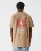 Овърсайз тениска MJG Heavy Oversized Acid Washed Tee - Inferno Butterfly unionbeige XXL