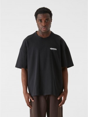 Овърсайз тениска MJG Heavy Oversized Tee - Burning Wings black XXL