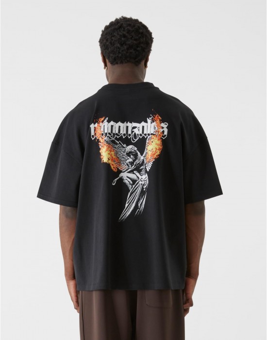 Овърсайз тениска MJG Heavy Oversized Tee - Burning Wings black XXL