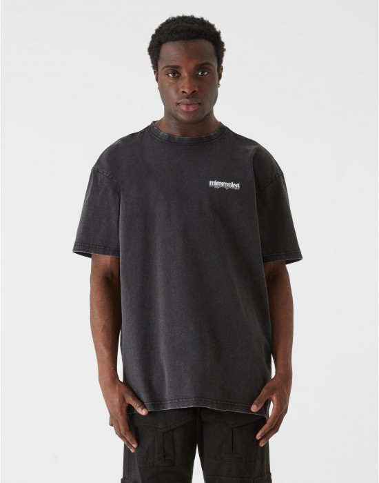 Овърсайз тениска MJG Heavy Oversized Acid Washed Tee - Burning Wings black XXL
