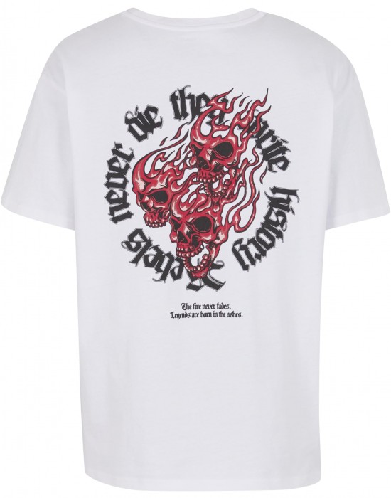 Овърсайз тениска MJG Heavy Oversized Tee - Rebels never die white XXL