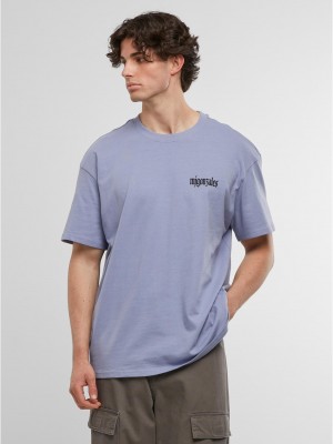 Овърсайз тениска MJG Heavy Oversized Tee - Rebels never die violablue XXL