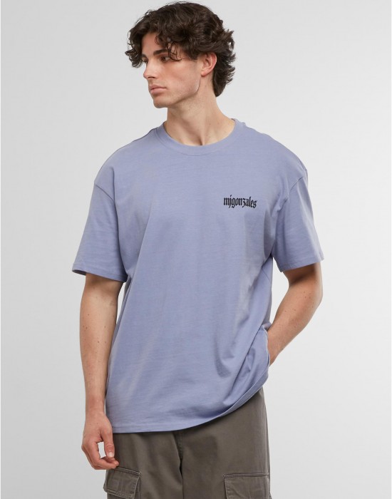 Овърсайз тениска MJG Heavy Oversized Tee - Rebels never die violablue XXL