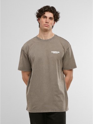 Овърсайз тениска MJG Heavy Oversized Acid Washed Tee - Malibu Dreamers asphalt XXL
