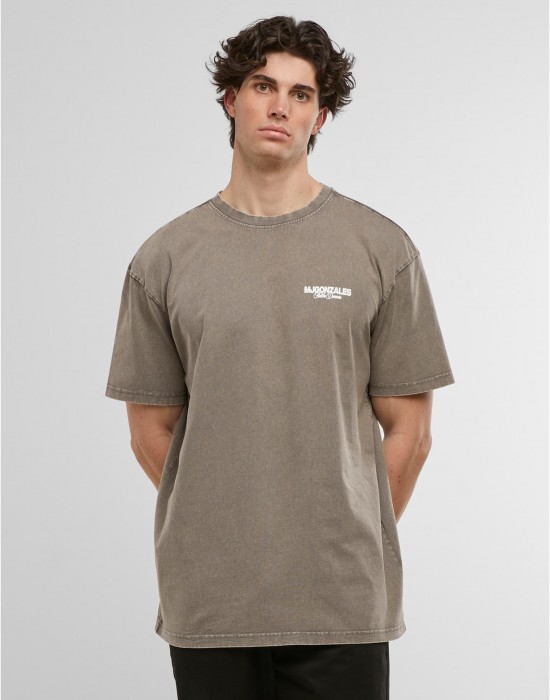 Овърсайз тениска MJG Heavy Oversized Acid Washed Tee - Malibu Dreamers asphalt XXL