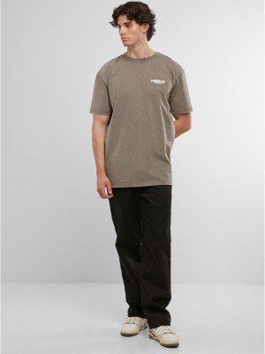 Овърсайз тениска MJG Heavy Oversized Acid Washed Tee - Malibu Dreamers asphalt XXL