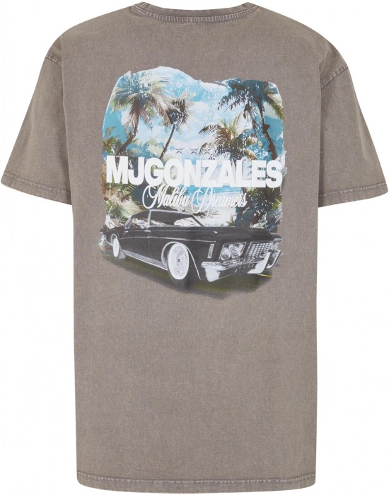 Овърсайз тениска MJG Heavy Oversized Acid Washed Tee - Malibu Dreamers asphalt XXL