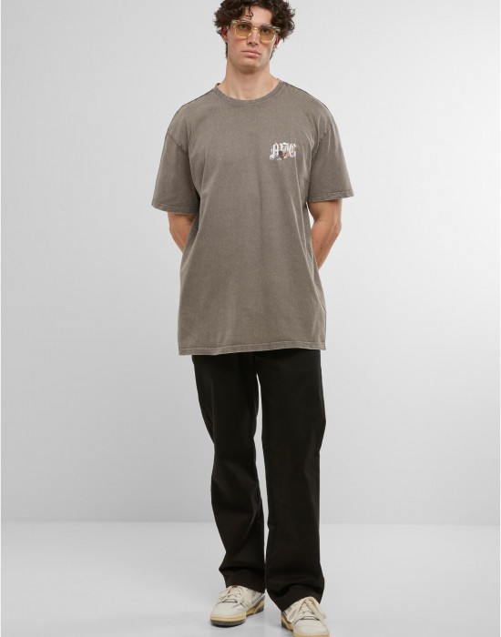 Овърсайз тениска MJG Heavy Oversized Acid Washed Tee - Lone Hunter asphalt XXL