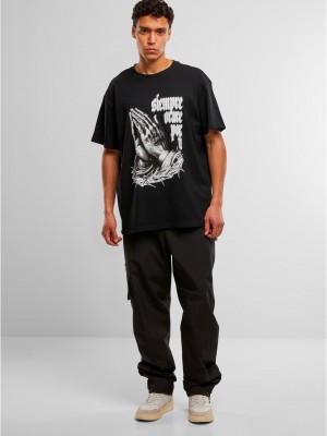 Овърсайз тениска MJG Heavy Oversized Tee - Pray for you black XXL