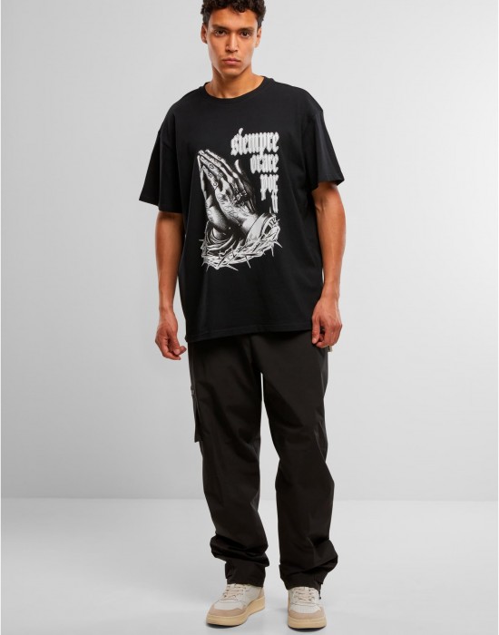 Овърсайз тениска MJG Heavy Oversized Tee - Pray for you black XXL