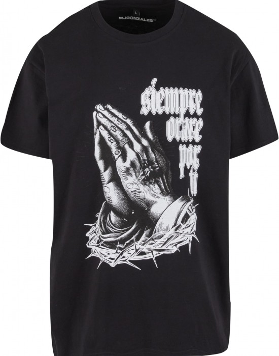 Овърсайз тениска MJG Heavy Oversized Tee - Pray for you black XXL