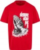 Овърсайз тениска MJG Heavy Oversized Tee - Pray for you cityred XXL