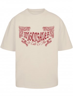 Овърсайз тениска MJG Heavy Oversized Tee - The Street is mine sand XXL