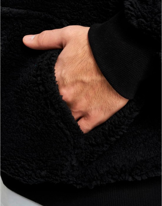 Суичър DEF Teddy Hoody Embroidery black XXL