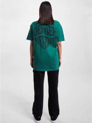 Тениска DEF HEART T-Shirt green XS