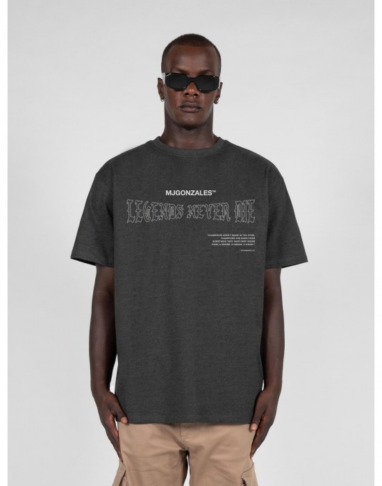 Овърсайз тениска LEGENDS NEVER DIE X Heavy Oversized Tee 2.0 charcoal XXL