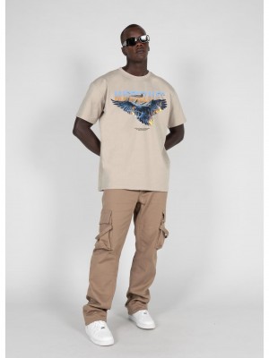 Овърсайз тениска EAGLE V.2 Heavy Oversized Tee 2.0 sand XXL