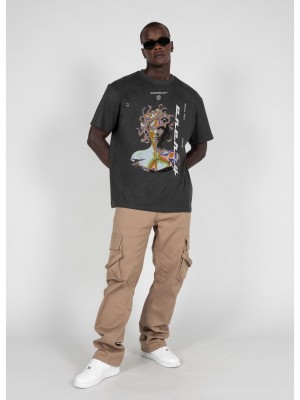 Овърсайз тениска MEDUSA Heavy Oversized Tee 2.0 charcoal XXL