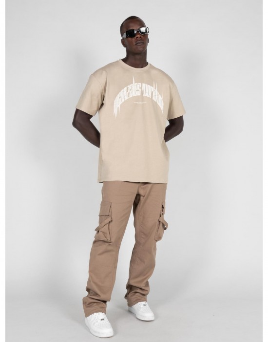 Овърсайз тениска HIGHER THAN HEAVEN V.3 Heavy Oversize Tee wet sand XXL