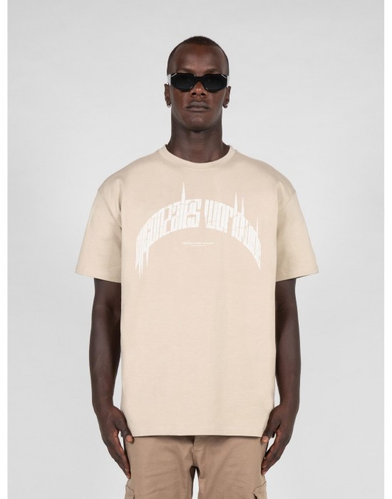 Овърсайз тениска HIGHER THAN HEAVEN V.3 Heavy Oversize Tee wet sand XXL