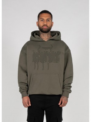 Овърсайз тениска METAMORPHOSE V.1 x Heavy Oversized Hoody olive XXL