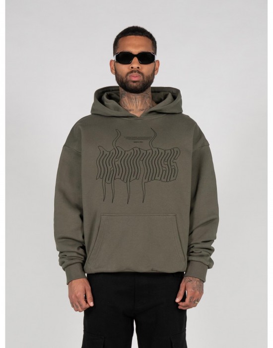 Овърсайз тениска METAMORPHOSE V.1 x Heavy Oversized Hoody olive XXL
