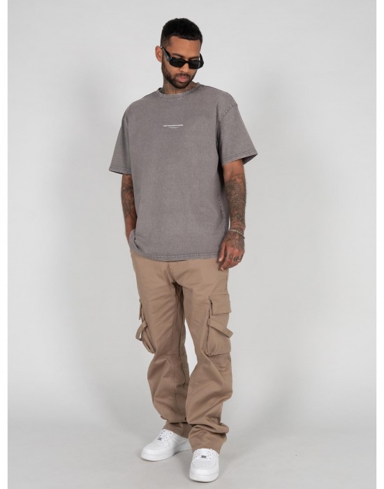 Овърсайз тениска METAMORPHOSE V.4 Acid Washed Heavy Oversized Tee asphalt XXL